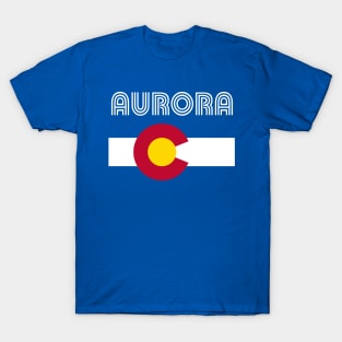 Aurora Flag Colorado Retro Home Love Family T-Shirt